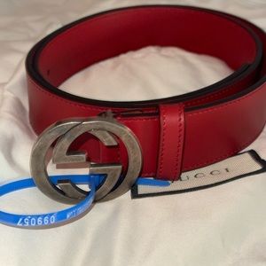 Red Gucci Belt size 38
